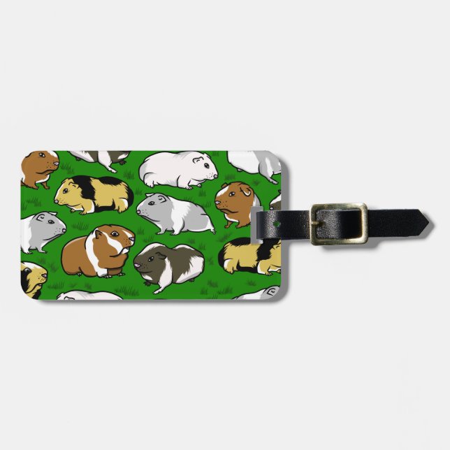 Cartoon guinea pig pattern luggage tag (Front Horizontal)