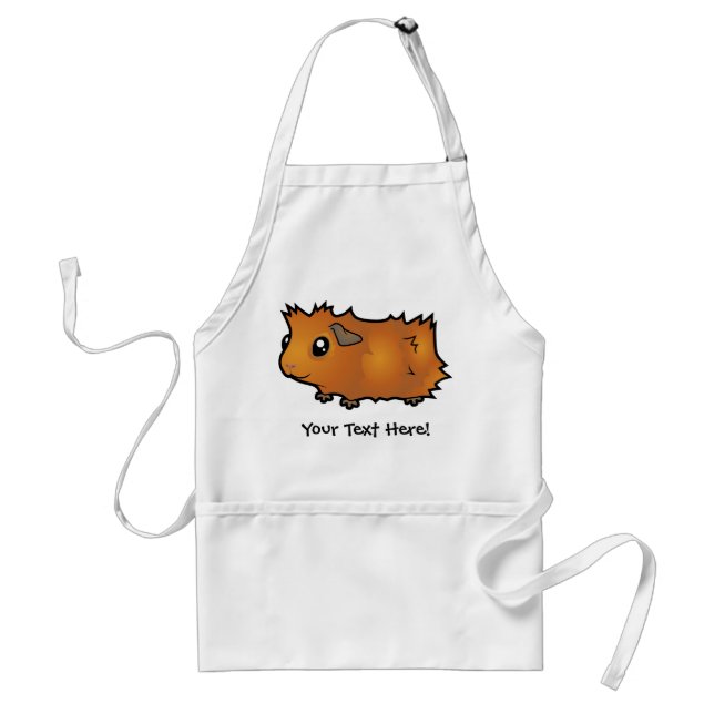 Cartoon Guinea Pig (scruffy) Standard Apron (Front)