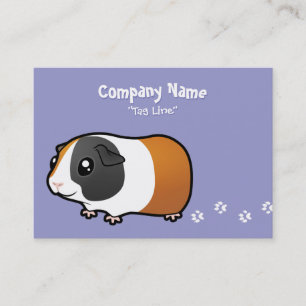 Cartoon Guinea Pig (smooth hair) Business Card