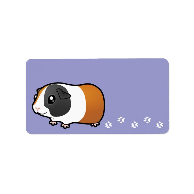 Cartoon Guinea Pig (smooth hair) Label (Front)