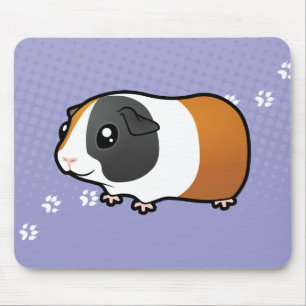 Cartoon Guinea Pig (smooth hair) Mouse Pad