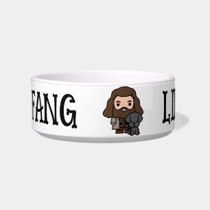 Cartoon Hagrid and Fang Character Art Bowl