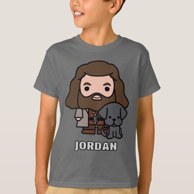Cartoon Hagrid and Fang Character Art T-Shirt (Front)