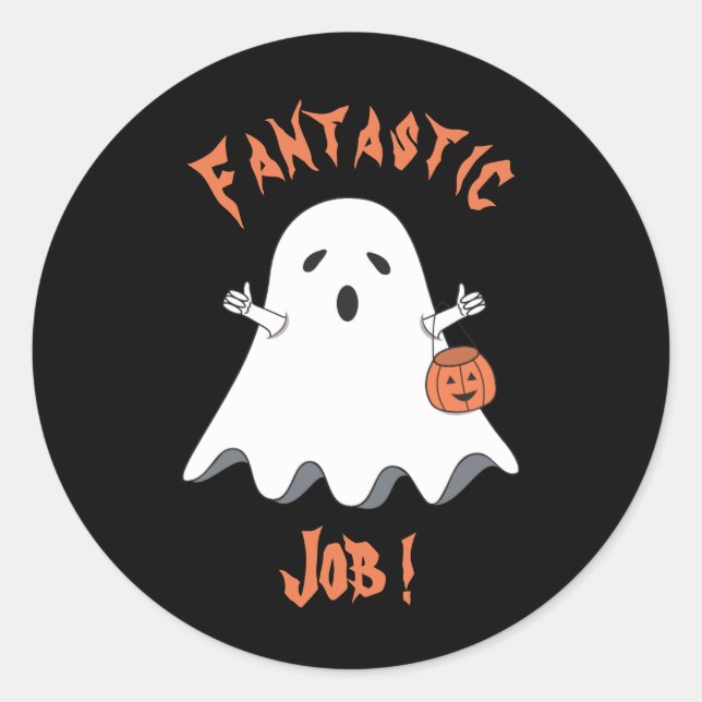 Cartoon Halloween Ghost Reward Stickers (Front)