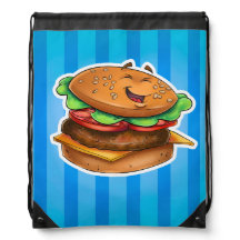 Cartoon hamburger bag