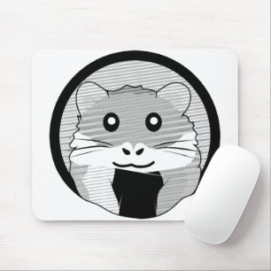 Cartoon Hamster Scarfed Joy Mouse Pad