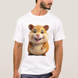 Cartoon Hamster T-Shirt Cute Animal Graphic Tee