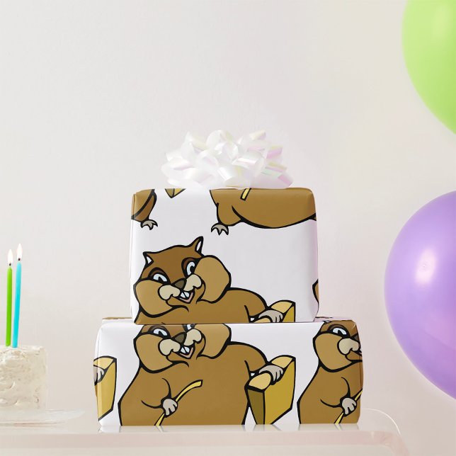 Cartoon Hamster Wrapping Paper (Creator Uploaded)