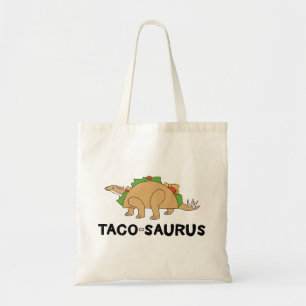 Cartoon Hand Drawn Taco Dinosaur Tacosaurus Rex Tote Bag