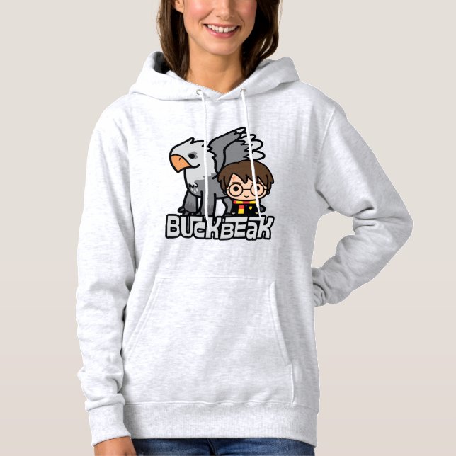 Cartoon Harry Potter and Buckbeak Hoodie (Front)