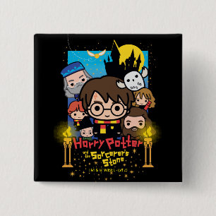 Cartoon Harry Potter and the Sorcerer's Stone 15 Cm Square Badge