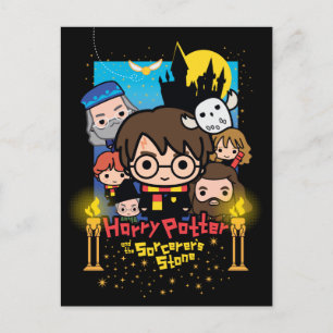 Cartoon Harry Potter and the Sorcerer's Stone Postcard