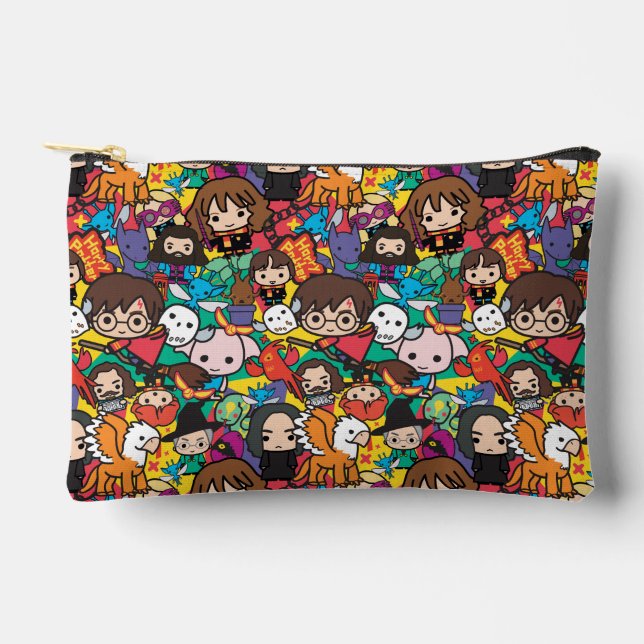 Cartoon Harry Potter Character Toss Pattern Accessory Pouch (Front)
