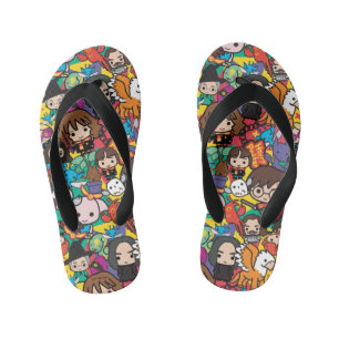 Cartoon Harry Potter Character Toss Pattern Kid's Thongs