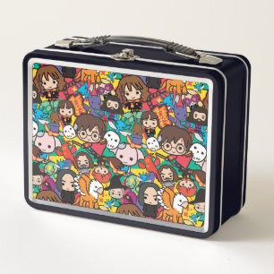 Cartoon Harry Potter Character Toss Pattern Metal Lunch Box