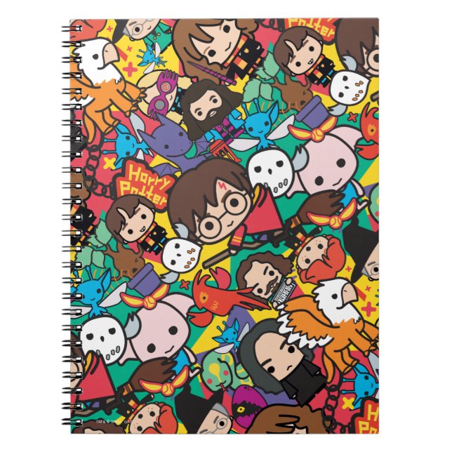 Cartoon Harry Potter Character Toss Pattern Notebook (Front)