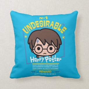 Cartoon Harry Potter Wanted Poster Graphic Cushion