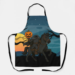 cartoon Headless Horseman Halloween/Autumn  Apron