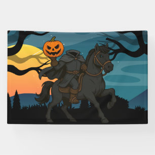 cartoon Headless Horseman Halloween/Autumn Banner