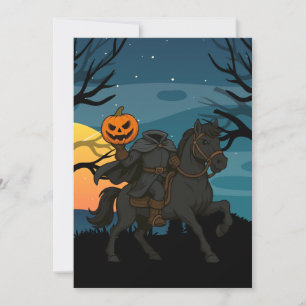 cartoon Headless Horseman Halloween/Autumn  Invitation