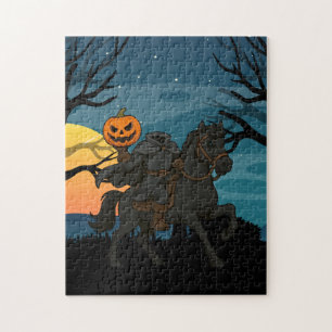 cartoon Headless Horseman Halloween/Autumn  Jigsaw Puzzle