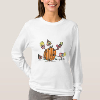 Cartoon Heads coming out of a pumpkin T-Shirt