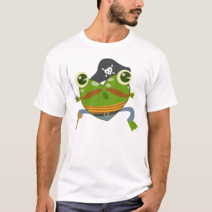 Cartoon Hearts Frog Pirate T-Shirt