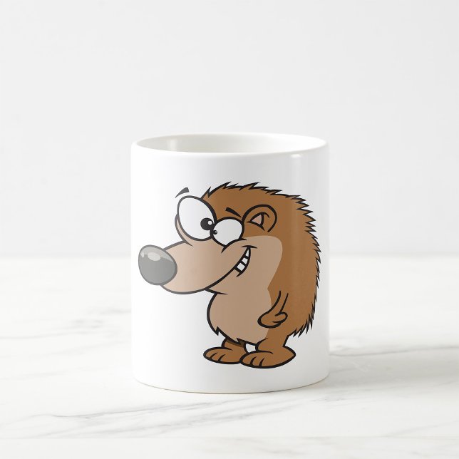 Cartoon Hedgehog Brown Animal Coffee Mug (Creator Uploaded)