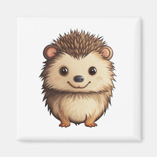 Cartoon hedgehog illustration magnet