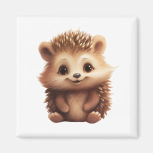 Cartoon hedgehog illustration magnet