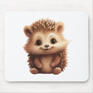 Cartoon hedgehog illustration mouse pad