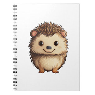 Cartoon hedgehog illustration notebook