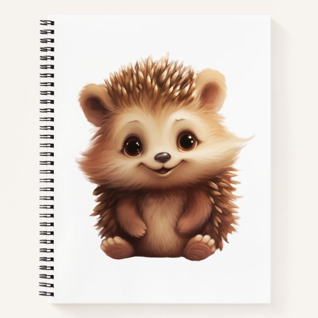 Cartoon hedgehog illustration notebook (Front)