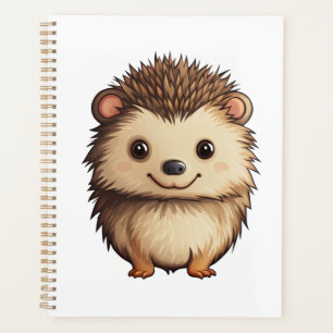 Cartoon hedgehog illustration planner