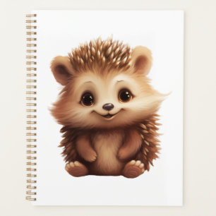 Cartoon hedgehog illustration planner