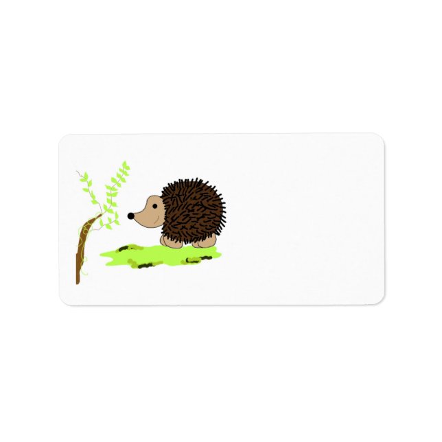 Cartoon Hedgehog Label (Front)