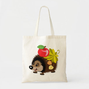 cartoon hedgehog tote bag