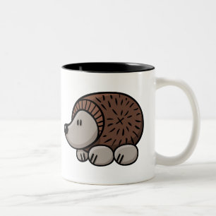 Cartoon Hedgehog Two-Tone Coffee Mug