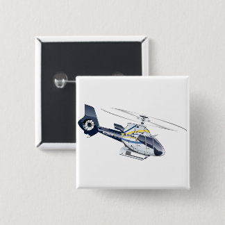 Cartoon Helicopter 15 Cm Square Badge