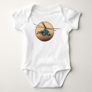 Cartoon helicopter baby bodysuit