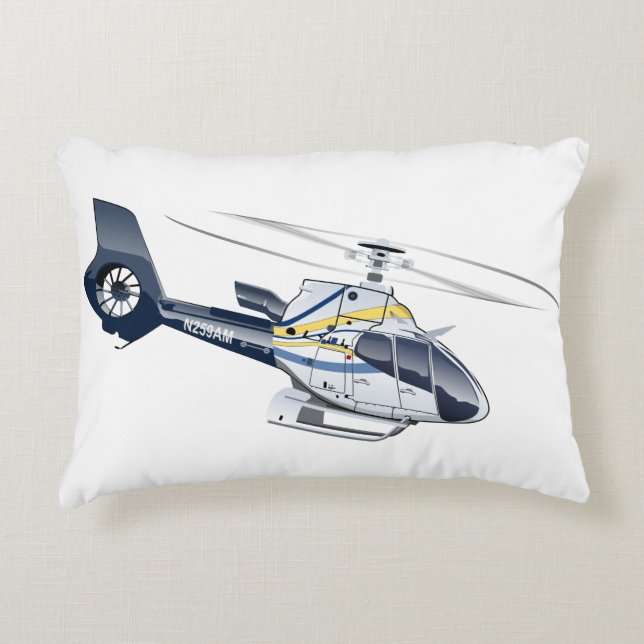Cartoon Helicopter Decorative Cushion (Front)