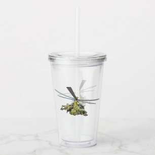 Cartoon Helicopter "Hind" Acrylic Tumbler