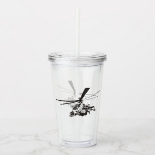Cartoon Helicopter "Hind" Acrylic Tumbler