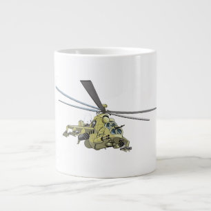 Cartoon Helicopter "Hind" Large Coffee Mug