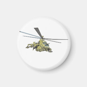 Cartoon Helicopter "Hind" Magnet