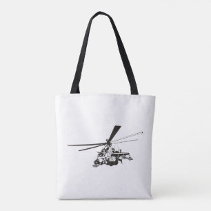 Cartoon Helicopter "Hind" Tote Bag