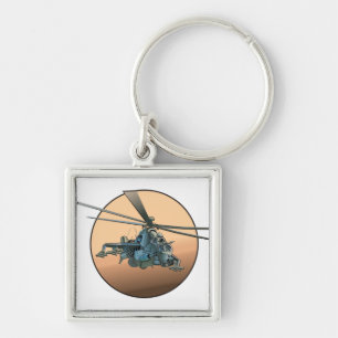 Cartoon helicopter key ring