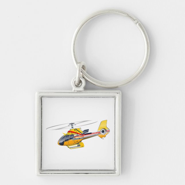 Cartoon Helicopter Key Ring (Front)