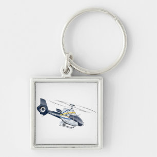 Cartoon Helicopter Key Ring