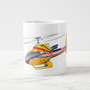 Cartoon Helicopter Large Coffee Mug